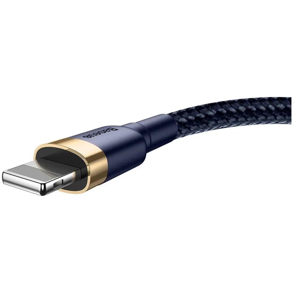 Кабель Baseus Cafule USB Type-A - Lightning (M/M), 1.5A, 2 м, Blue/Gold (CALKLF-CV3) - мініатюра 4
