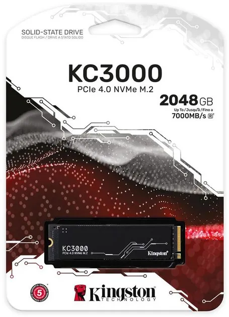 Накопичувач SSD 2TB Kingston KC3000 M.2 2280 PCIe 4.0 x4 NVMe 3D TLC (SKC3000D/2048G) - мініатюра 4