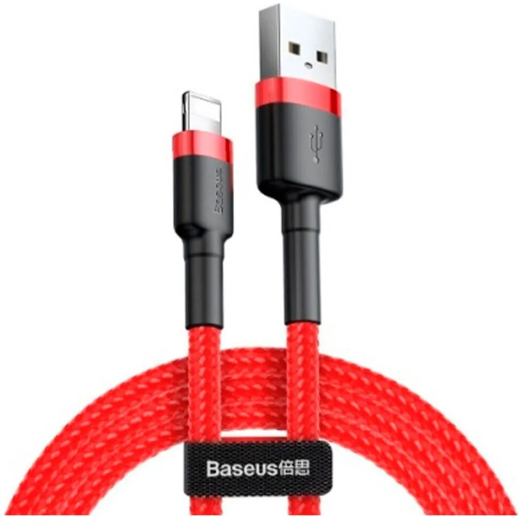 Кабель Baseus Cafule USB Type-A - Lightning (M/M), 2A, 3 м, Red (CALKLF-R09) - зображення 1