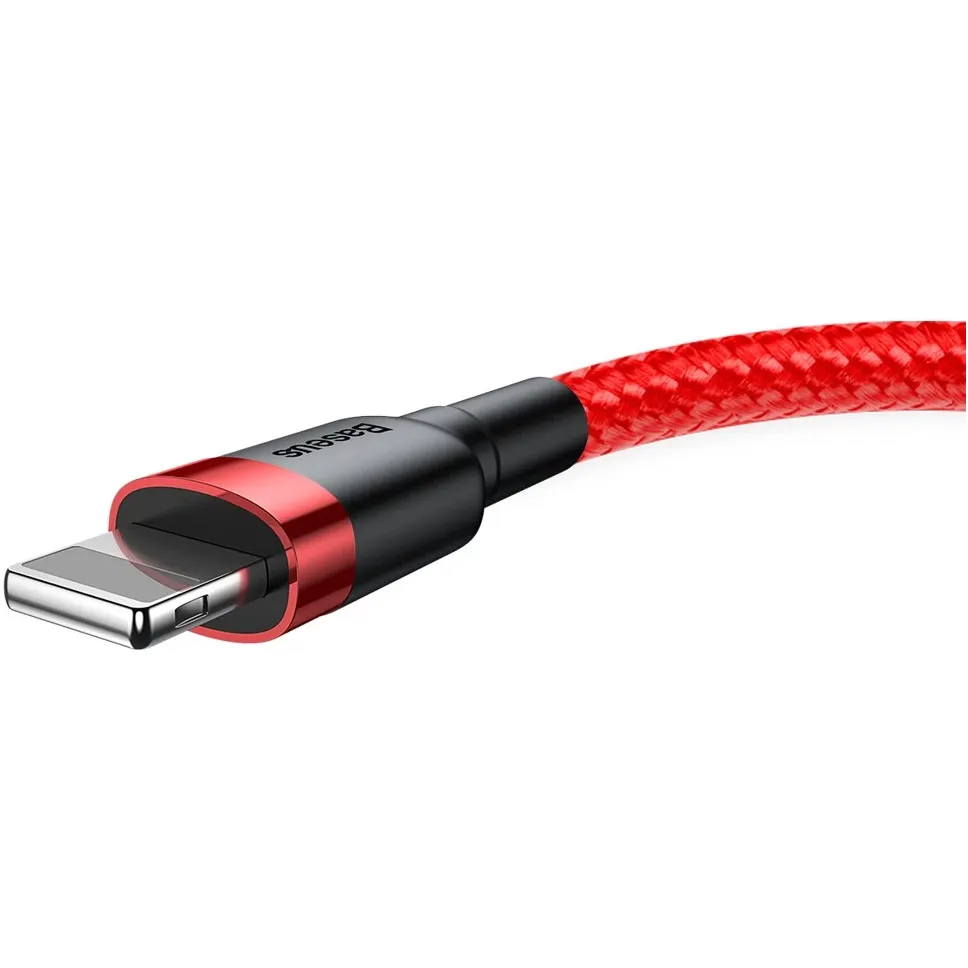 Кабель Baseus Cafule USB Type-A - Lightning (M/M), 2A, 3 м, Red (CALKLF-R09) - мініатюра 3