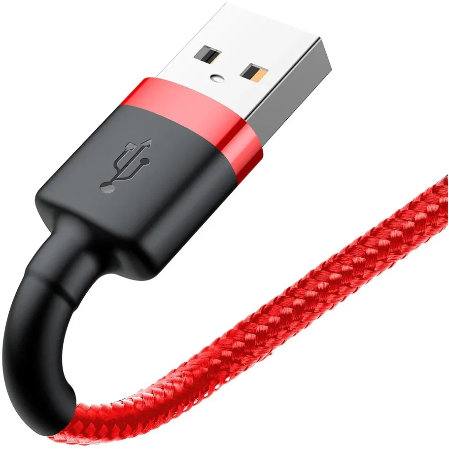 Кабель Baseus Cafule USB Type-A - Lightning (M/M), 2A, 3 м, Red (CALKLF-R09) - мініатюра 4