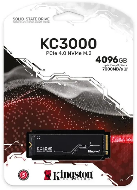 Накопичувач SSD 4TB Kingston KC3000 M.2 2280 PCIe 4.0 x4 NVMe 3D TLC (SKC3000D/4096G) - мініатюра 4