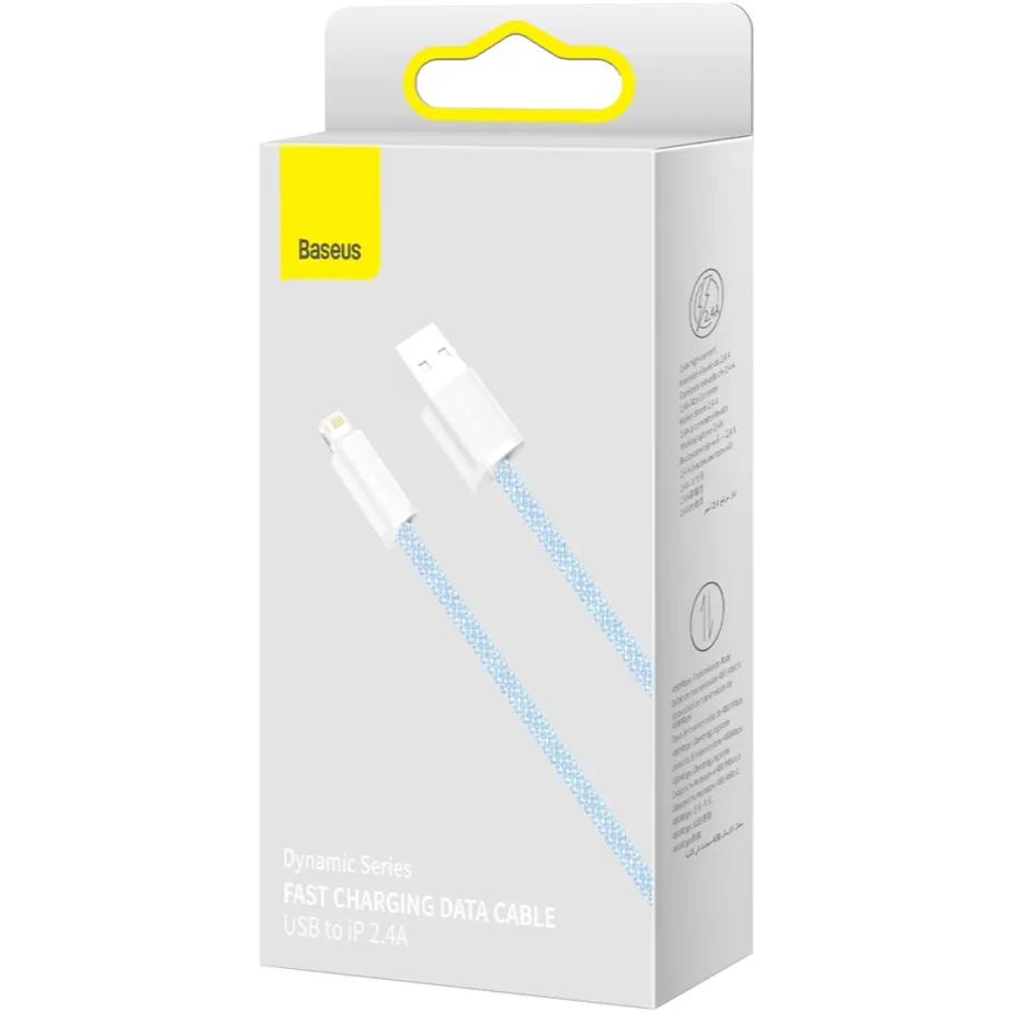 Кабель Baseus Dynamic Series Fast Charging USB Type-A - Lightning (M/M), 2.4A, 2 м, Blue (CALD000503) - мініатюра 4