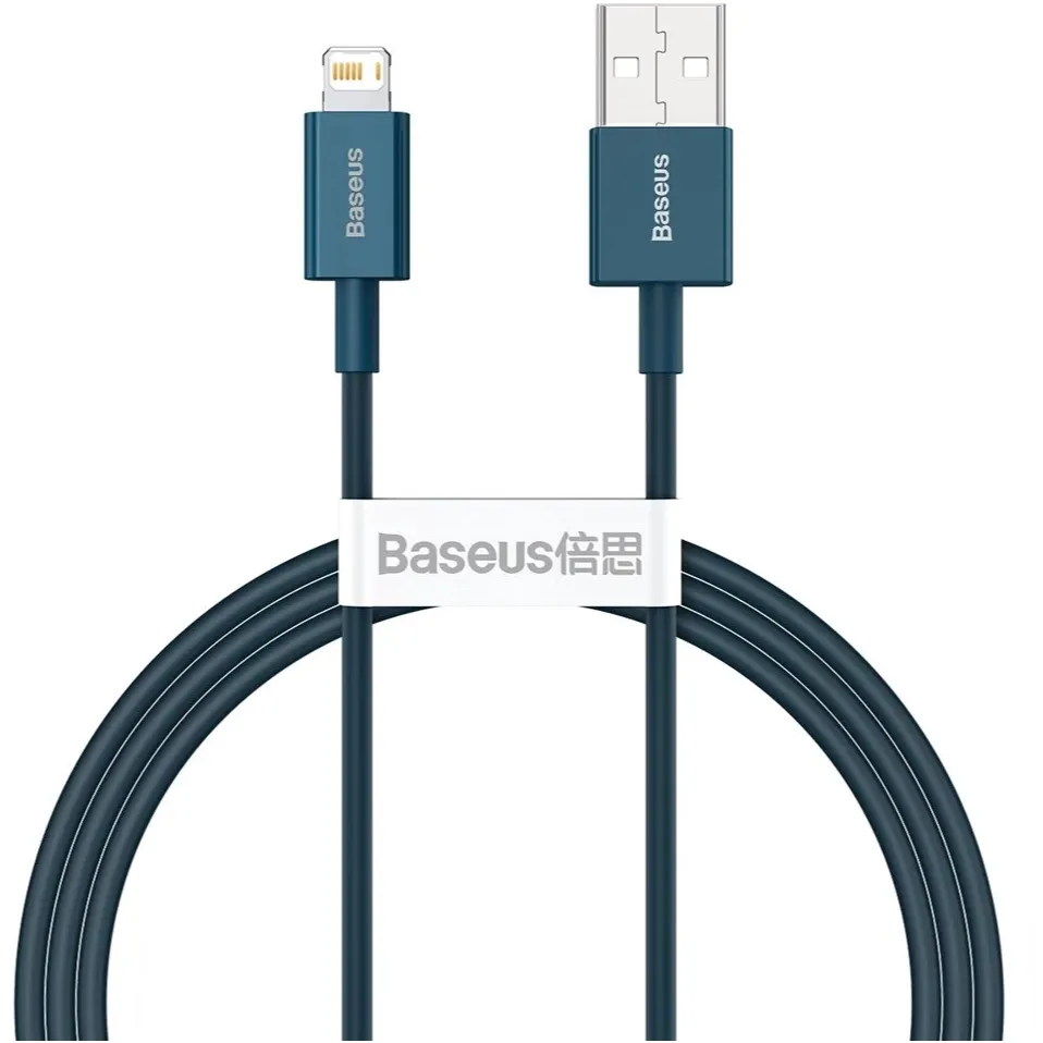 Кабель Baseus Superior Series Fast Charging USB Type-A - Lightning (M/M), 2.4A, 1 м, Blue (CALYS-A03) - зображення 1