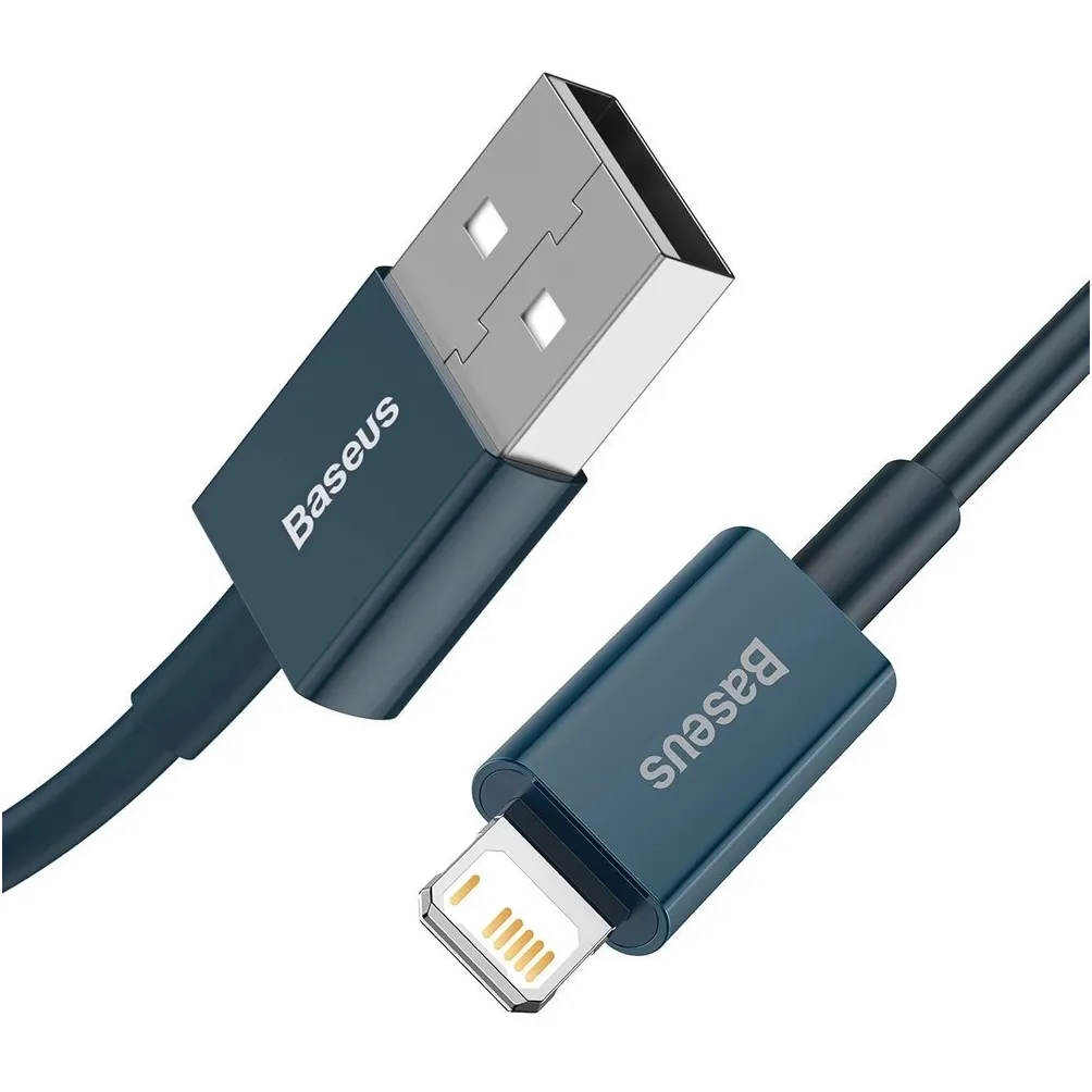 Кабель Baseus Superior Series Fast Charging USB Type-A - Lightning (M/M), 2.4A, 1 м, Blue (CALYS-A03) - мініатюра 2