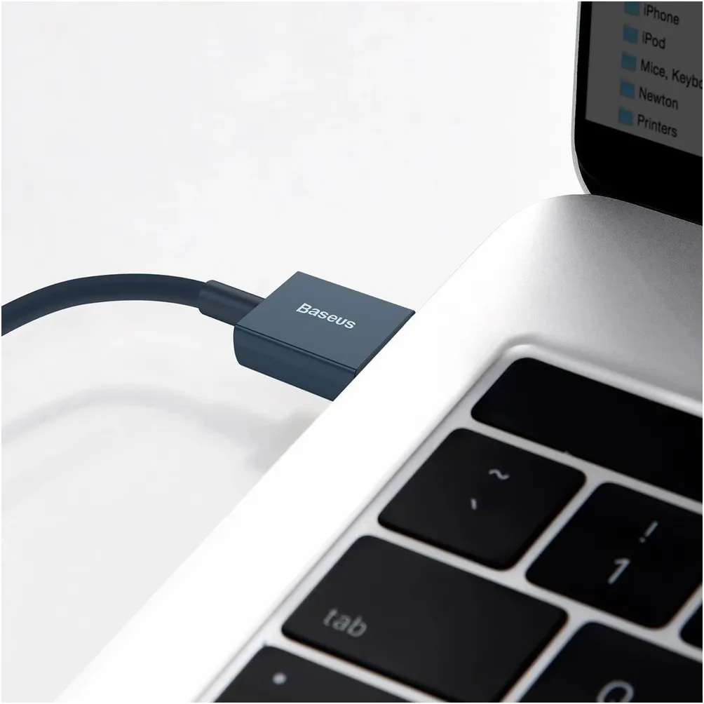 Кабель Baseus Superior Series Fast Charging USB Type-A - Lightning (M/M), 2.4A, 1 м, Blue (CALYS-A03) - мініатюра 5