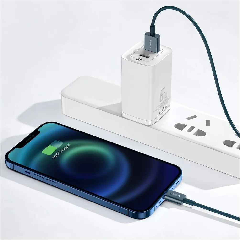 Кабель Baseus Superior Series Fast Charging USB Type-A - Lightning (M/M), 2.4A, 1 м, Blue (CALYS-A03) - мініатюра 8
