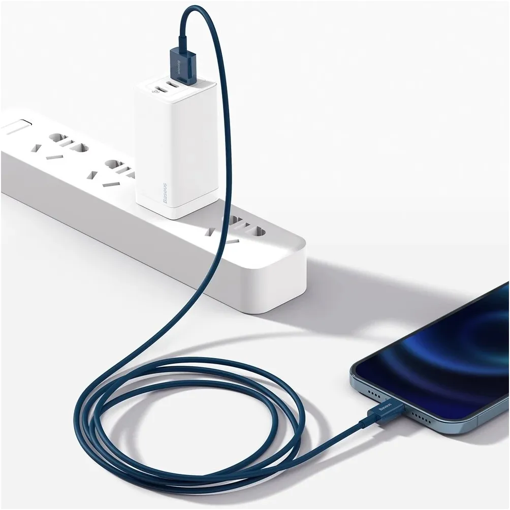 Кабель Baseus Superior Series Fast Charging USB Type-A - Lightning (M/M), 2.4A, 1 м, Blue (CALYS-A03) - мініатюра 9