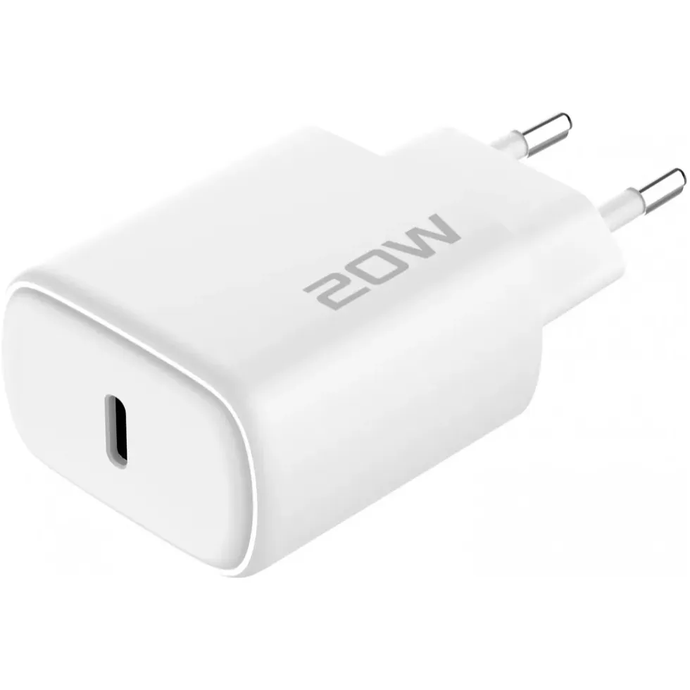 Мережевий зарядний пристрій Proove Silicone Power 2 (1USB-C) 20W White (WCSP22010002) + кабель USB Type-C 1 м Lightning - мініатюра 3