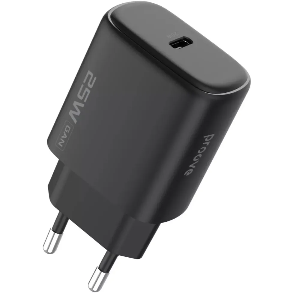 Мережевий зарядний пристрій Proove Silicone Power 2 (1USB-C) 25W Black (WCSP25010001) - зображення 1