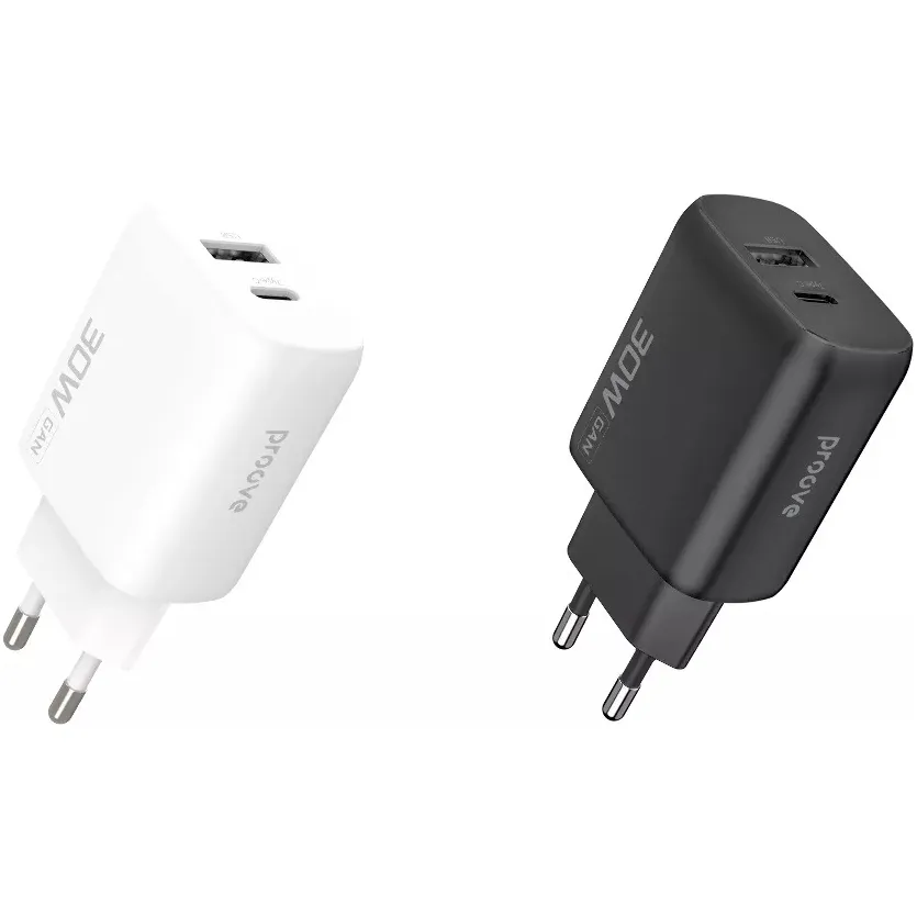 Мережевий зарядний пристрій Proove Silicone Power 2 (1USB-C, 1USB) 30W White (WCSP23110002) - мініатюра 2