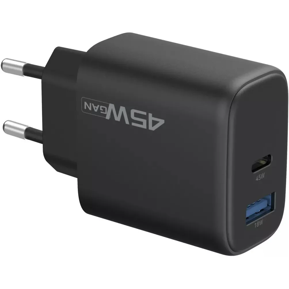 Мережевий зарядний пристрій Proove Silicone Power 2 (1USB-C, 1USB) 45W Black (WCSP24110001) - мініатюра 4
