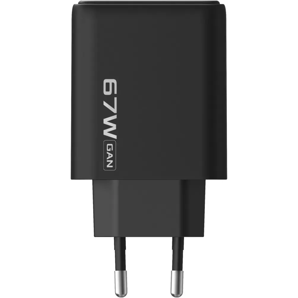 Мережевий зарядний пристрій Proove Silicone Power 2 (2xUSB-C, 1USB) 67W Black (WCSP26120001) - зображення 1