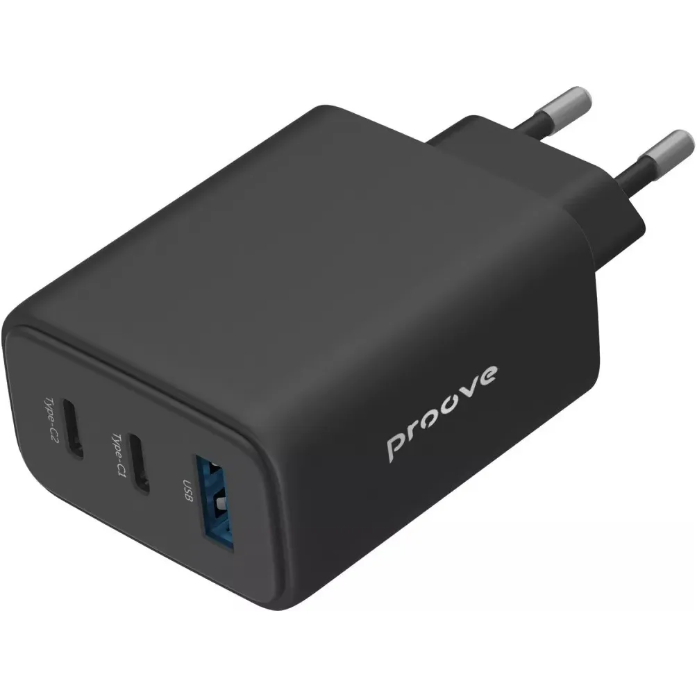 Мережевий зарядний пристрій Proove Silicone Power 2 (2xUSB-C, 1USB) 67W Black (WCSP26120001) - мініатюра 4