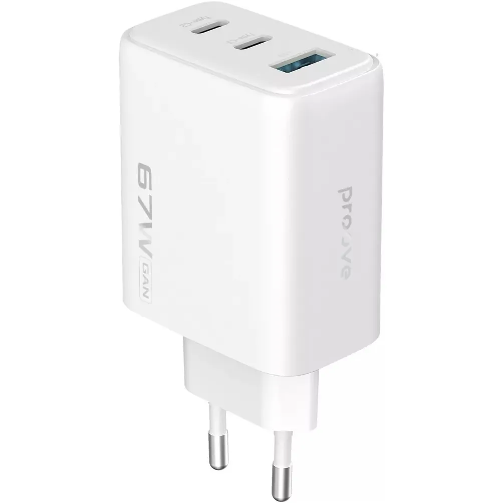 Мережевий зарядний пристрій Proove Silicone Power 2 (2xUSB-C, 1USB) 67W White (WCSP26120002) - мініатюра 5