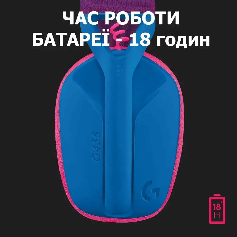 Bluetooth-гарнітура Logitech G435 Wireless Blue (981-001062) - мініатюра 8