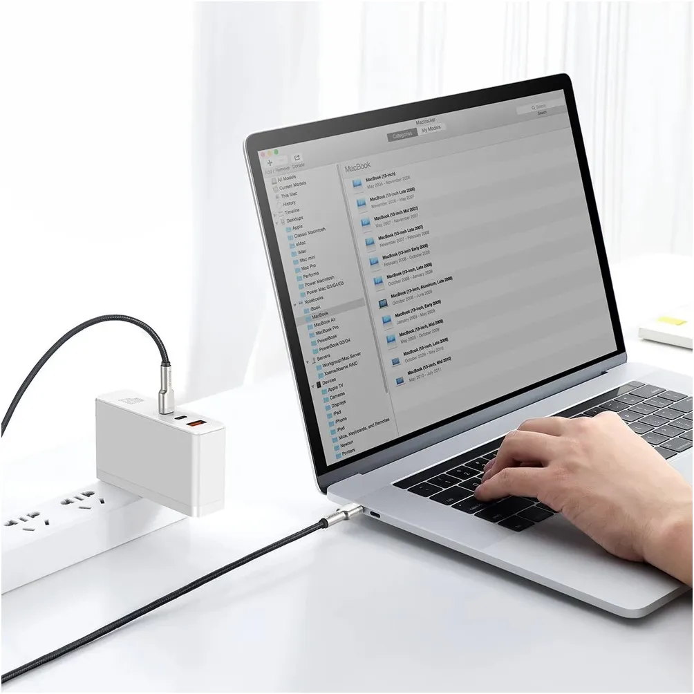 Кабель Baseus Cafule Metal USB Type-C - USB Type-C (M/M), 100W, 2 м, Black (CATJK-D01) - мініатюра 8