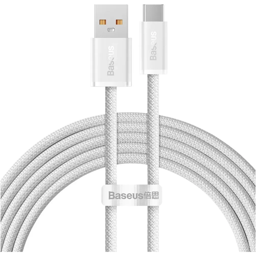 Кабель Baseus Dynamic Series Fast Charging USB Type-A - USB Type-C (M/M), 100W, 2 м, White (CALD000702) - зображення 1