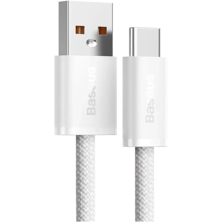 Кабель Baseus Dynamic Series Fast Charging USB Type-A - USB Type-C (M/M), 100W, 2 м, White (CALD000702) - мініатюра 2