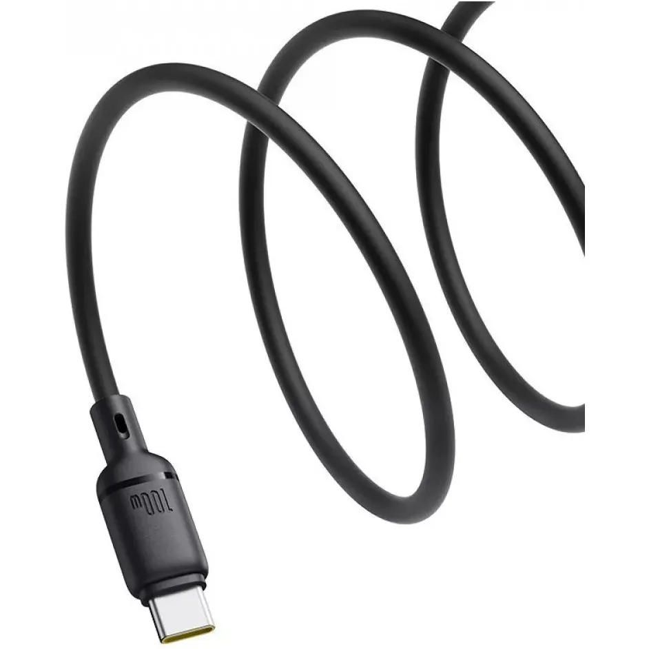 Кабель Baseus Silky Series Fast Charging USB Type-A - USB Type-C (M/M), 100W, 1 м, Black (P10377703113-00) - мініатюра 3