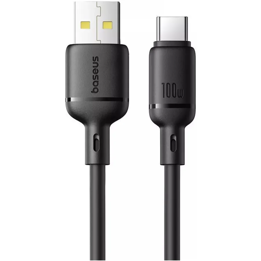 Кабель Baseus Silky Series Fast Charging USB Type-A - USB Type-C (M/M), 100W, 2 м, Black (P10377703113-01) - зображення 1