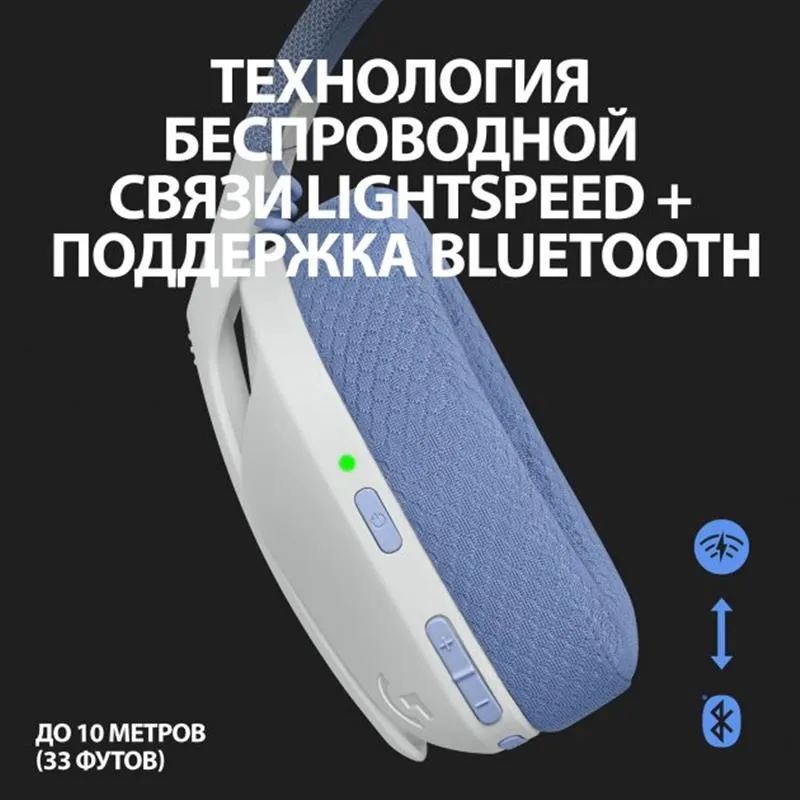 Bluetooth-гарнітура Logitech G435 Wireless White (981-001074) - мініатюра 5