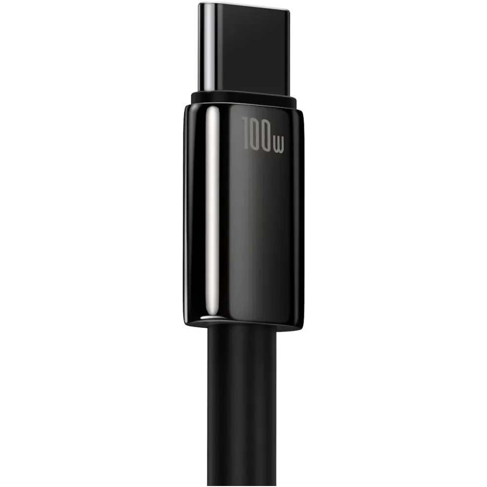 Кабель Baseus Tungsten Gold Fast Charging Data USB Type-A - USB Type-C (M/M), 100W, 2 м, Black (CAWJ000101) - мініатюра 4