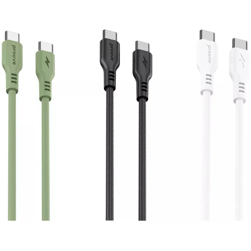 Кабель Proove Rebirth USB Type-C to USB Type-C 60W 1 м, White (CCRE61002202) - мініатюра 2