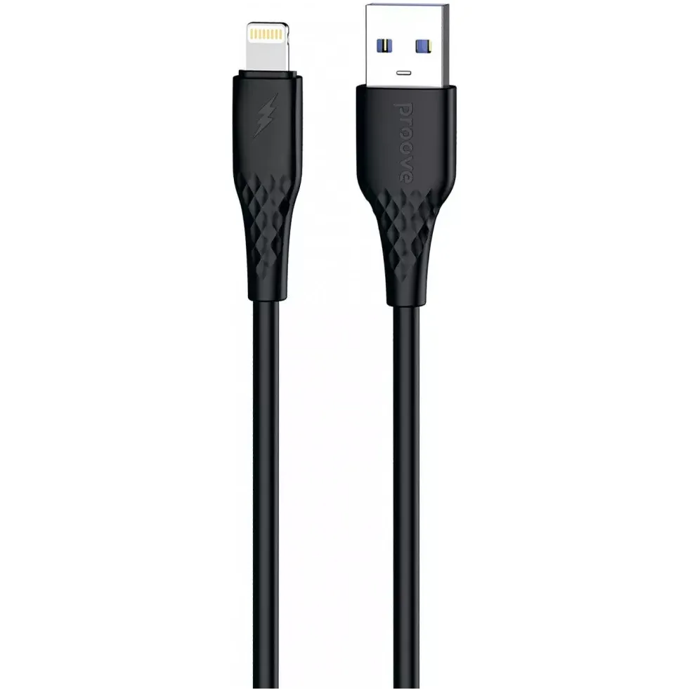 Кабель Proove GridLine USB-A to Lightning 12W 1 м, Black (CCGL12001101) - зображення 1