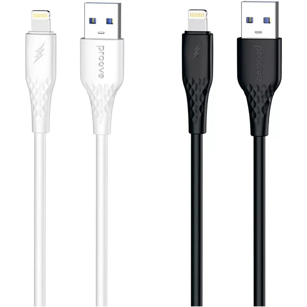Кабель Proove GridLine USB-A to Lightning 12W 1 м, Black (CCGL12001101) - мініатюра 2