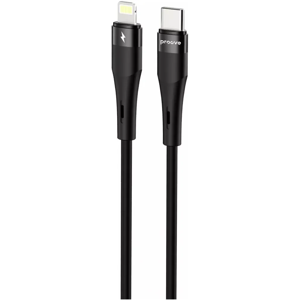 Кабель Proove Light Silicone Plus USB Type-C to Lightning 27W 1 м, Black (CCLS27002101) - зображення 1
