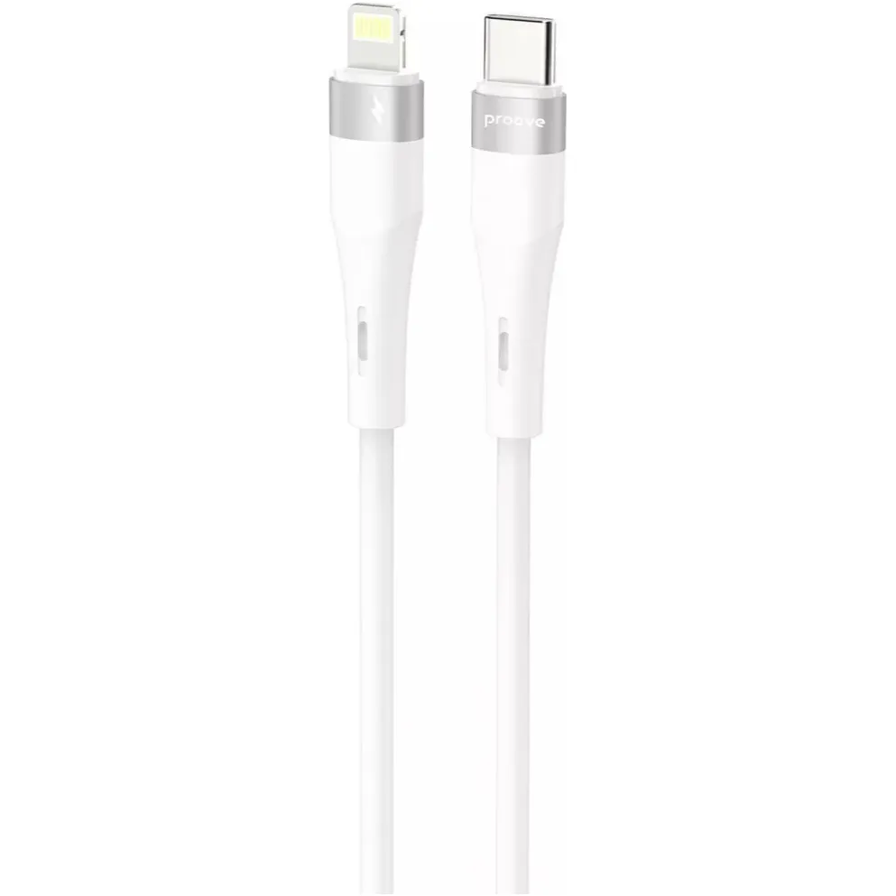 Кабель Proove Light Silicone Plus USB Type-C to Lightning 27W 1 м, White (CCLS27002102) - зображення 1