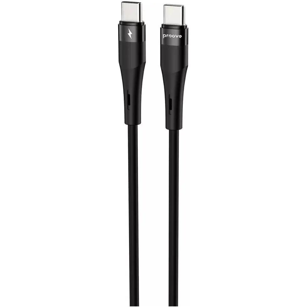 Кабель Proove Light Silicone Plus USB Type-C to USB Type-C 60W 1 м, Black (CCLS60002201) - зображення 1