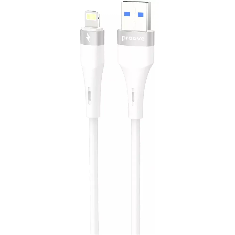 Кабель Proove Light Silicone Plus USB-A to Lightning 12W 1 м, White (CCLS12001102) - зображення 1