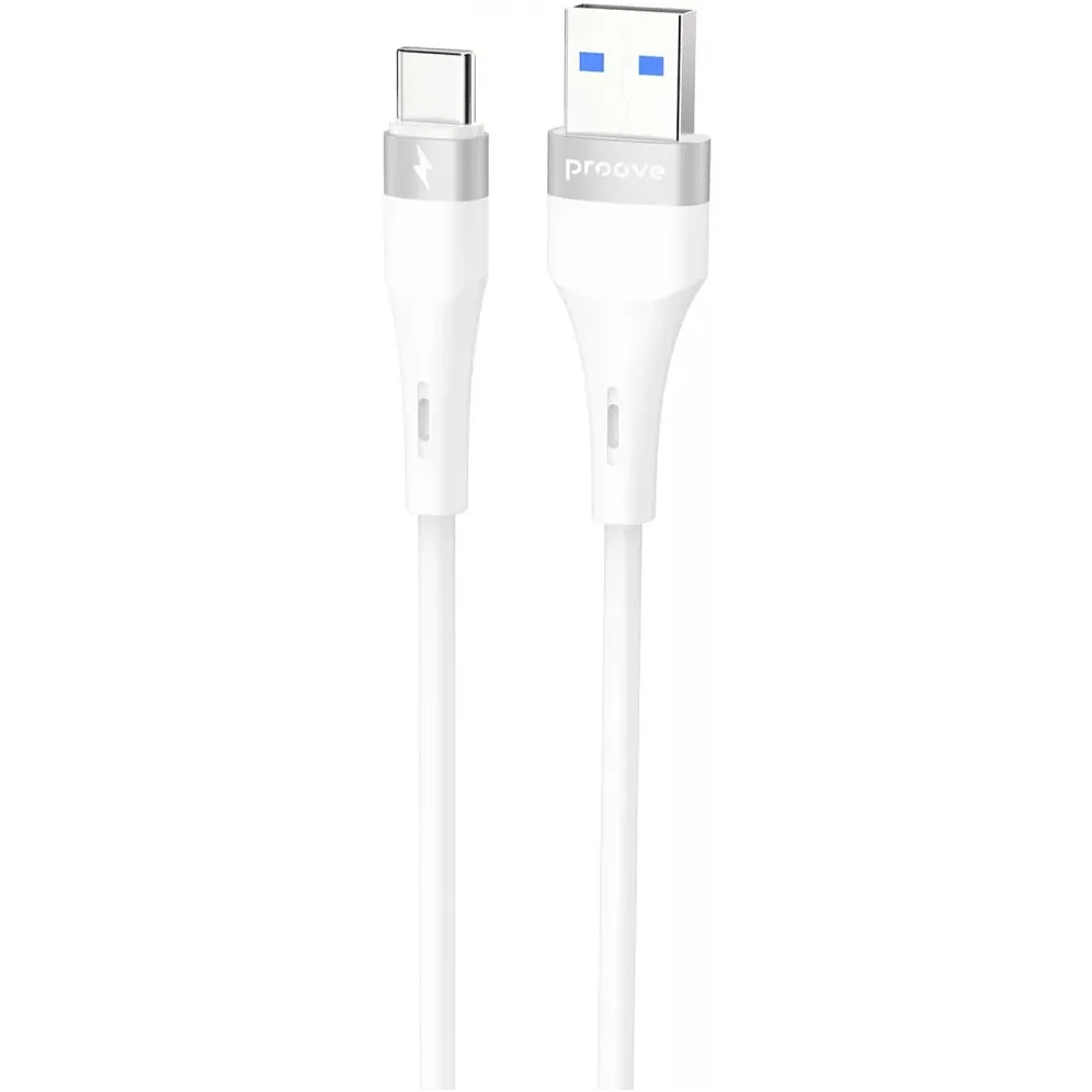 Кабель Proove Light Silicone Plus USB-A to USB Type-C 60W 1 м, White (CCLS15001202) - зображення 1