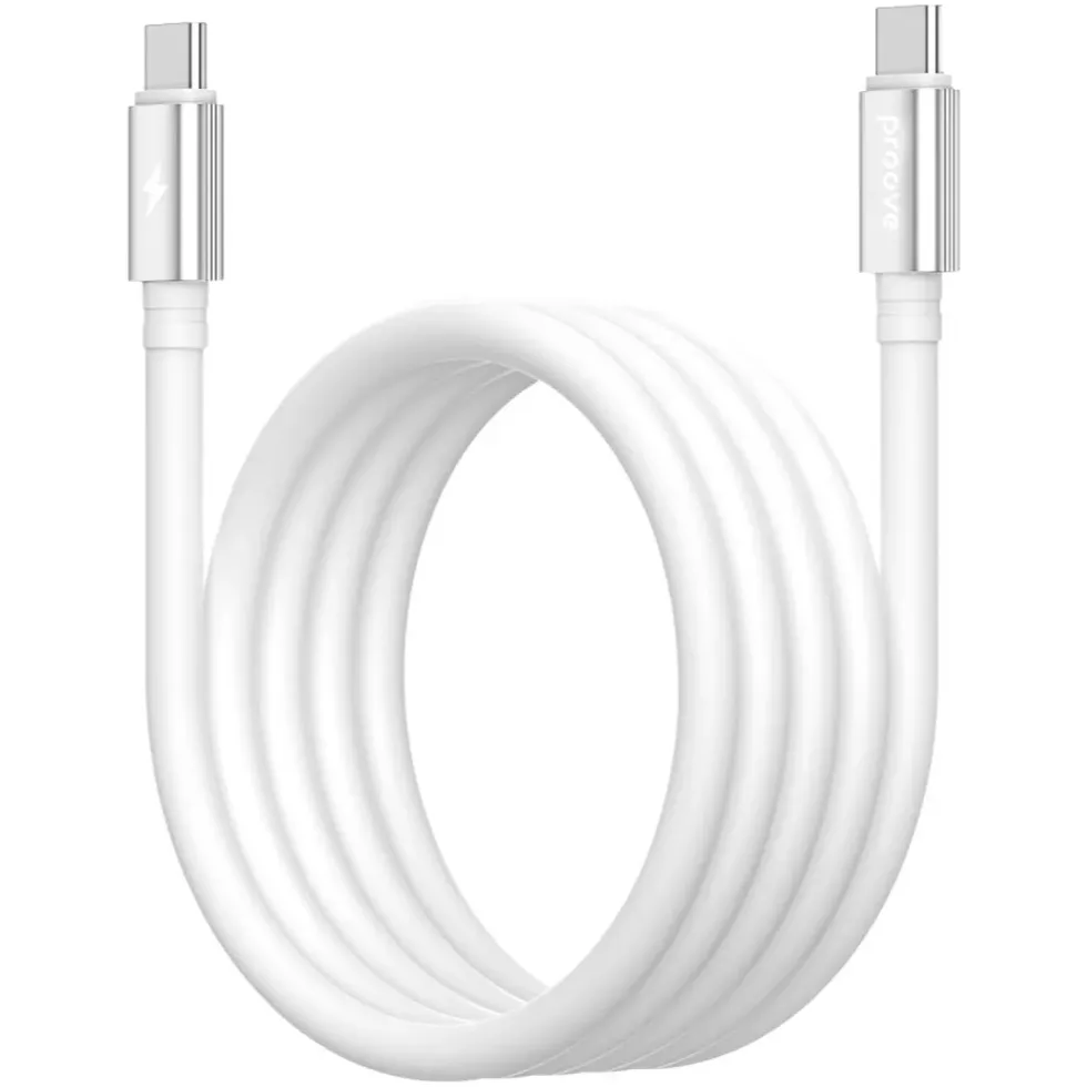 Кабель Proove Magneto USB Type-C to USB Type-C 60W 1 м, White (CCMA60002202) - мініатюра 4