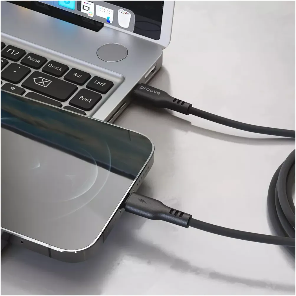 Кабель Proove Rebirth USB Type-C to Lightning 27W 1 м, Black (CCRE60002101) - мініатюра 2