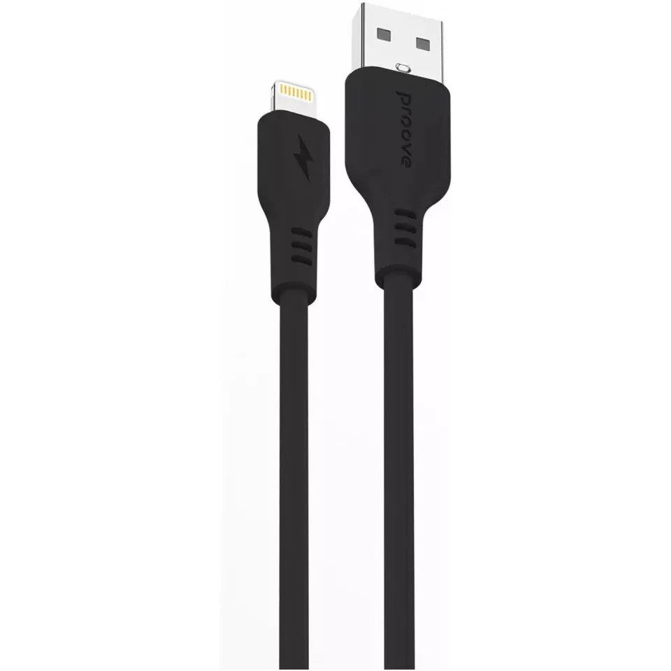 Кабель Proove Rebirth USB-A to Lightning 12W 1 м, Black (CCRE60001101) - зображення 1