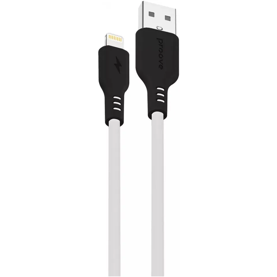 Кабель Proove Rebirth USB-A to Lightning 12W 1 м, Black/White (CCRE60001102) - зображення 1