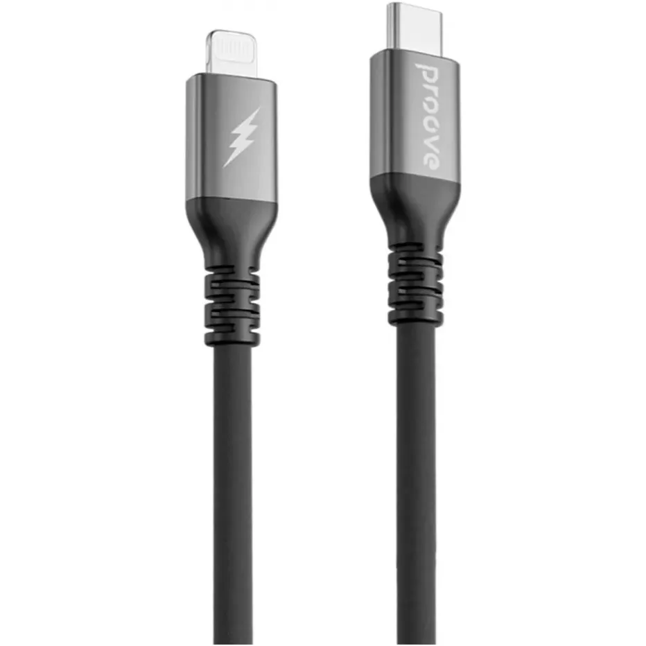 Кабель Proove ReGen Silicone USB Type-C to Lightning 27W 2 м, Black (CCRS60002121) - зображення 1