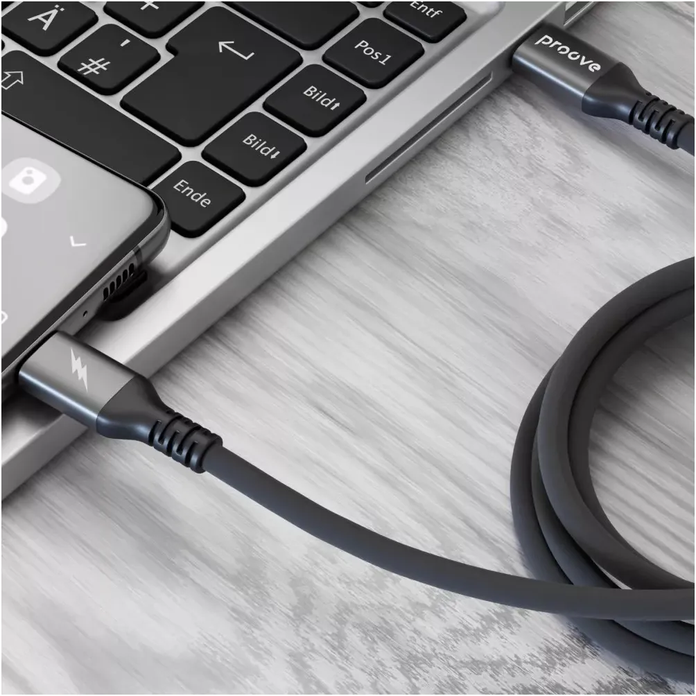 Кабель Proove ReGen Silicone USB Type-C to USB Type-C 60W 2 м, Black (CCRS60002221) - мініатюра 2