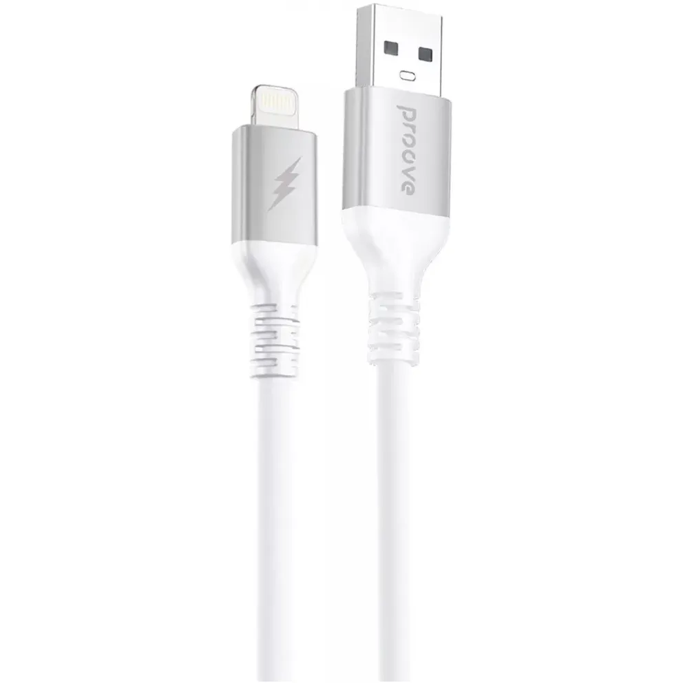 Кабель Proove ReGen Silicone USB-A to Lightning 12W 1 м, White (CCRS15001102) - зображення 1