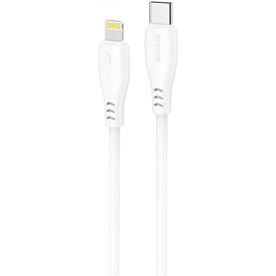 Кабель Proove Simple Silicone USB Type-C to Lightning 27W 1 м, White (CCSS27002102) - зображення 1