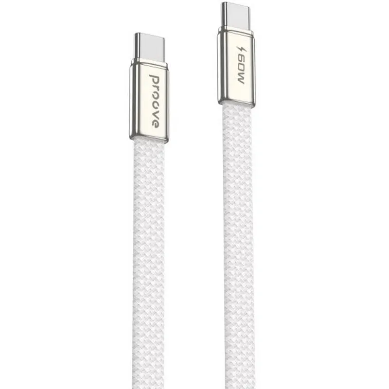 Кабель Proove AirLine USB-C - USB-C (M/M), 60W, 1 м, White (CCAI60002202) - зображення 1