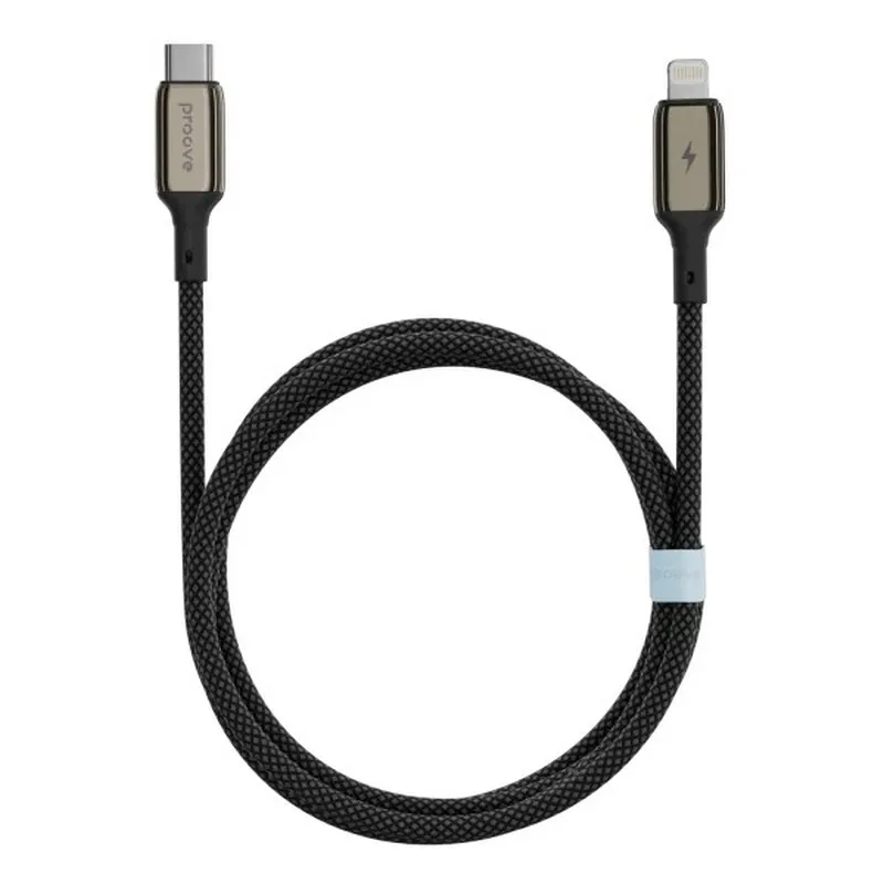 Кабель Proove Dense Metal USB-C - Lightning (M/M), 27W, 2 м, Black (CCDM27002121) - мініатюра 2