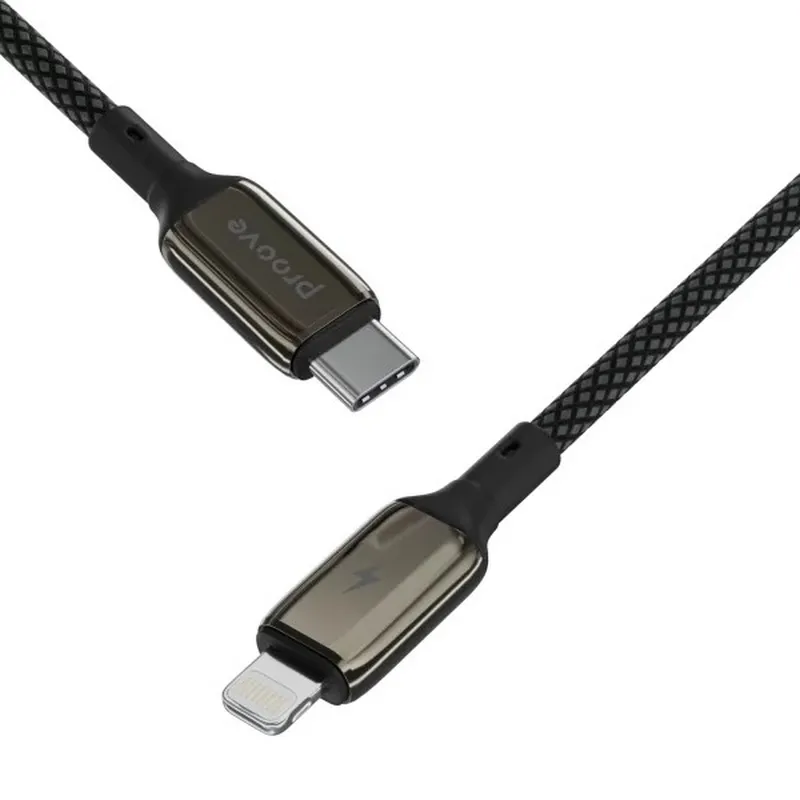 Кабель Proove Dense Metal USB-C - Lightning (M/M), 27W, 2 м, Black (CCDM27002121) - мініатюра 3