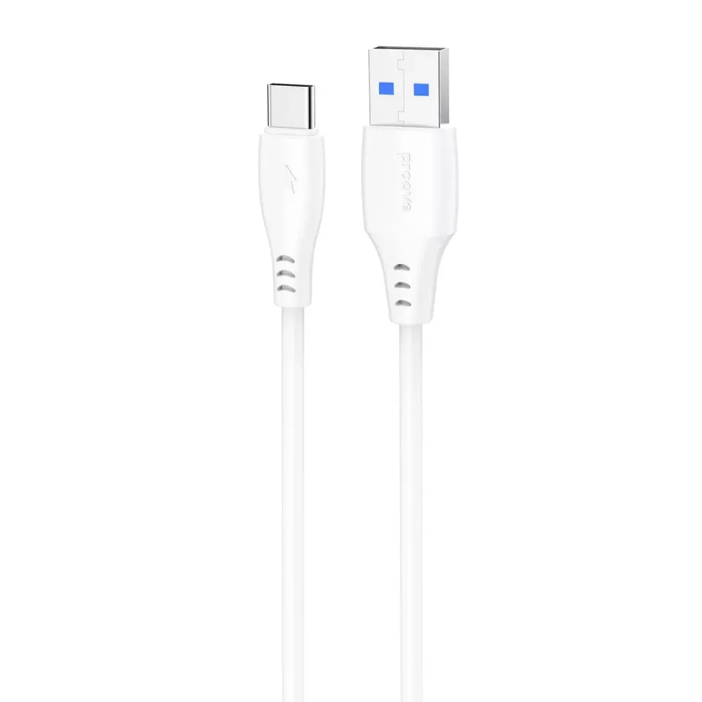 Кабель Proove Simple Silicone USB Type-A - USB Type-C (M/M), 1 м, White (CCSS15001202) - зображення 1