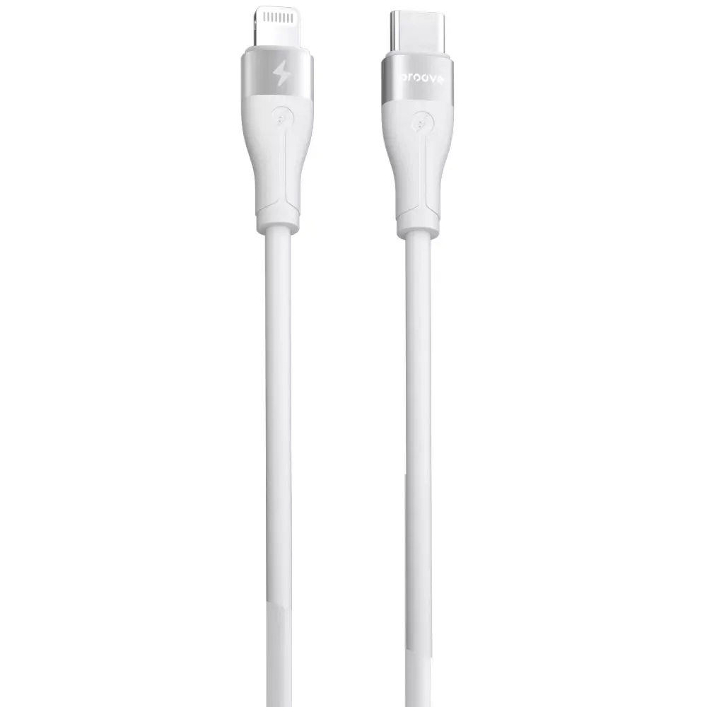 Кабель Proove Soft Silicone USB Type-C - Lightning (M/M), 27W, 1 м, White (CCSO27002102) - зображення 1