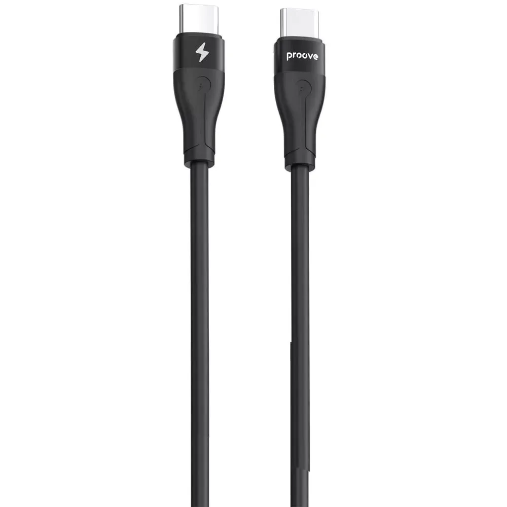 Кабель Proove Soft Silicone USB Type-C - USB Type-C (M/M), 60W, 2 м, Black (CCSO60002221) - зображення 1