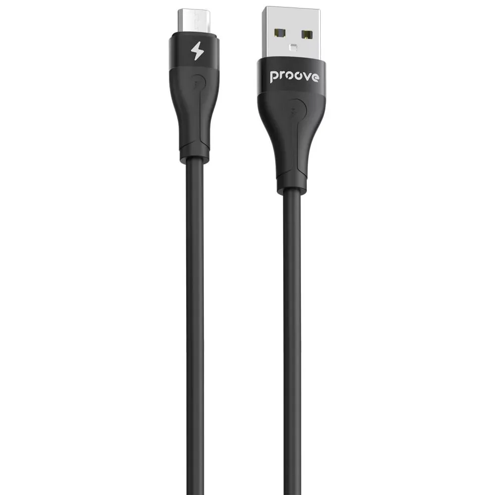 Кабель Proove Soft Silicone USB Type-A - micro USB (M/M), 1 м, Black (CCSO20001301) - зображення 1